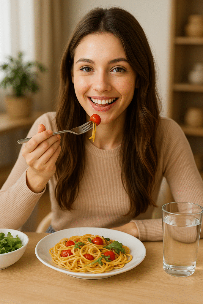 Ina beim Essen